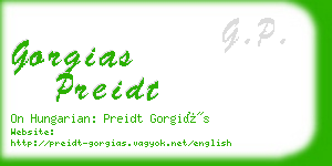 gorgias preidt business card